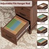 Garvee Executive Desk with Drawers, Farmhouse Home Office Desk with Charging Station, 53.54" Wooden Computer Writing Desk with File Cabinet Storage - 3 of 4
