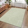 Washable Modern Large Living Room Rugs, Rainbow Print Soft Non Slip Bedroom Carpet, Low Pile Geometric Dining Room Rugs - 3 of 4