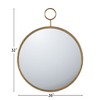 Wooakway 22"/26"W Gold Accent Wall Mirror Circle Decorative Mirror Bathroom Vanity Mirror Metal Frame for Living Room Bedroom Entryway 1/2-Piece - 4 of 4