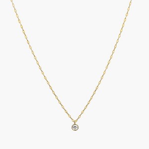 Bearfruit Jewelry Sterling Silver 18k Gold Plated Rosie Light Rope Chain Necklace - 1 of 4
