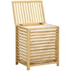 HOMCOM Bamboo Hamper Laundry Basket with Lid & Portable Removable Bag, Dirty Clothes Hamper Laundry Storage - 4 of 4