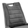 30" Arizona Barstool with Fabric Finish Charcoal/Black - Armen Living: Upholstered with Metal Frame - 3 of 4