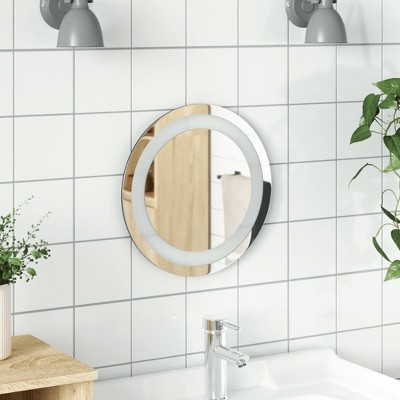 vidaXL LED Bathroom Mirror Wall Mounted Bathroom Vanity Mirror with Lights Round