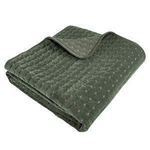 Velvet Stitch Quilted Throw - Levtex Home - 1 of 4