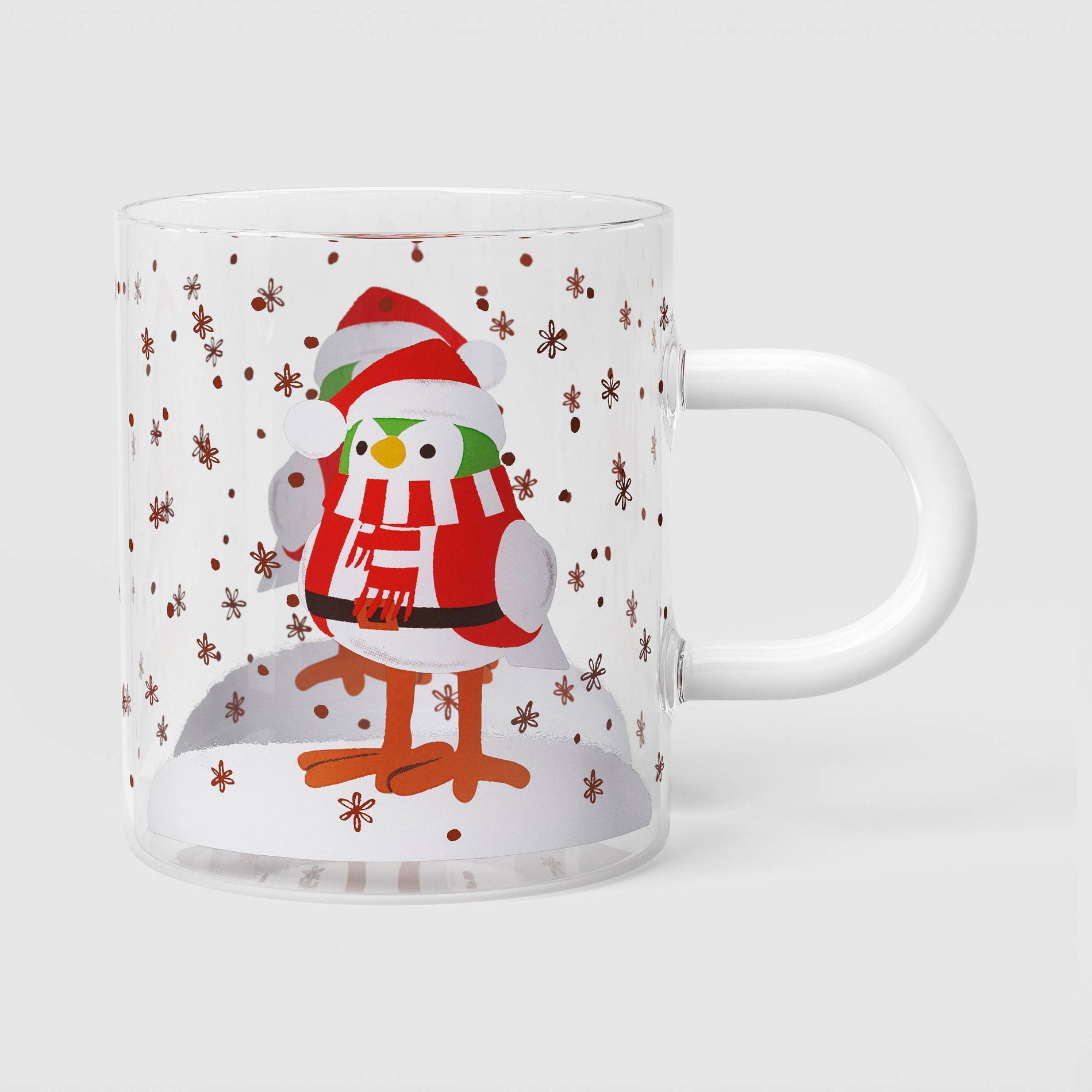 15.2 fl oz Christmas Glass Mug - Wondershop™