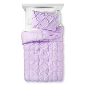 2pc Twin Pinch Pleat Comforter Set Light Purple - Pillowfort