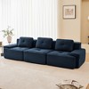 117" Modern Modular Sectional Sofa, Oversized 3-Seater Corduroy Couch with Deep Seat, Pearl-Like Piping, Tufted Design, No Assembly Required - 2 of 4