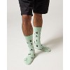 Memoi Men's Puffin Birds Rayon from Bamboo Crew Socks Mint 10-13 - 4 of 4