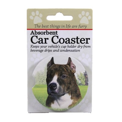 Car Coaster 2.5" Pit Bull Car Coaster Absorbant Dog Pet E & S Pet  -  Coasters