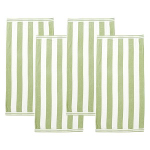 Isla Jade 4pk Cotton Pastel Cabana Beach Towels - 1 of 4