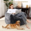 Large Bean Bag Chair for Kids Adults, Living Room Furniture Beanbag Couch Sofa, Soft Fluffy Faux Fur Bean Bag Lazy Sofa for Gaming Reading - 2 of 4