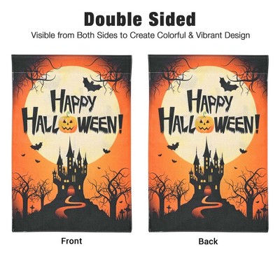 Halloween Castle and Jack-O-Lantern Garden Flag