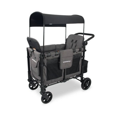 WONDERFOLD W2 Elite Pro Wagon Stroller - Charcoal Gray