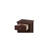 HomeStock Cappuccino Nightstand 28x23x17 with Three Drawers, Contemporary Bedside Table for Storage and Sleek Bedroom Modern Accent - 4 of 4