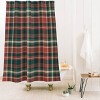 Avenie Vintage Christmas Plaid Shower Curtain Red - Deny Designs - 2 of 3