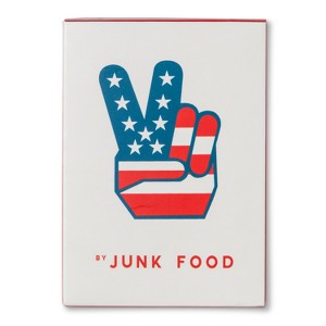 Junk Food Peace Sign Playing Cards - Red, White & Blue