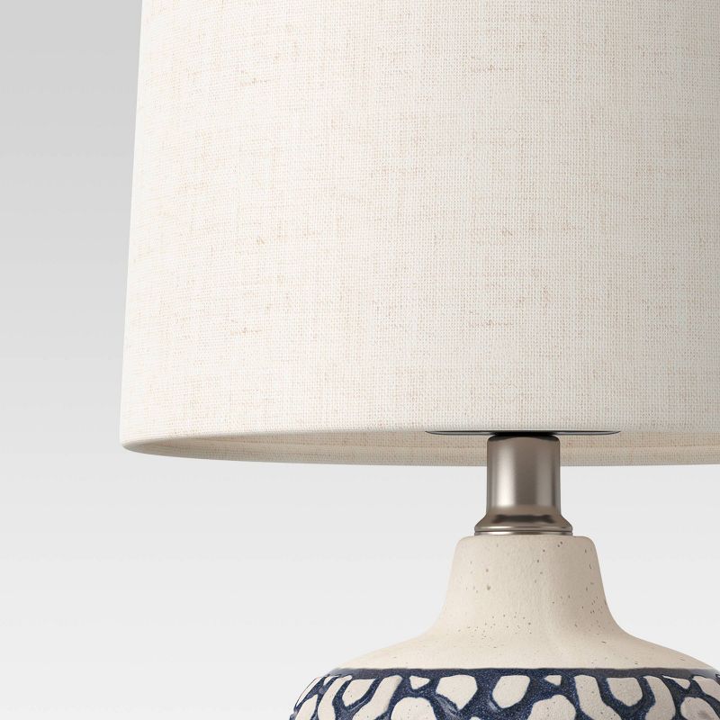 Assembled Ceramic Table Lamp Blue - Threshold™, 4 of 11