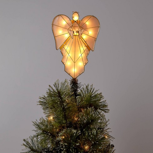 Lighted Christmas Tree Topper Led White Snowflake Tree - Temu