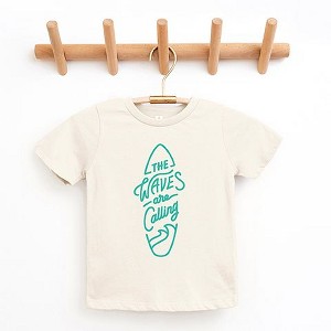 The Juniper Shop The Waves Are Calling Surf Board Toddler Short Sleeve Tee - 1 of 2