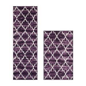 Savio Collection 100% Micro Polyester 2 Piece Bath Rug Set - Better Trends - 1 of 4