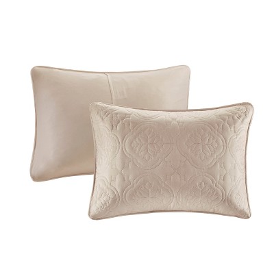 3 Piece Oakley Reversible Quilt Set - Luxe Stitching Design, All Season, Lightweight Coverlet Bedspread Bedding, Matching Shams