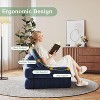 Corduroy Sofa Bed with Lumbar Pillow - Single Size Foldable Sleeper Chair for Small Spaces, Space Saving Convertible Futon & Guest Bed - 4 of 4