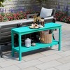 WestinTrends Malibu 55" All Weather HDPE Outdoor Patio Two Shelf Table - 2 of 4