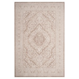 Beige Medallion Loomed Accent Rug 3