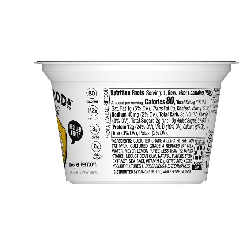 Two Good Good Save Low Fat Lower Sugar Meyer Lemon Greek Yogurt - 5.3oz Cup, 6 of 22