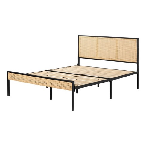 South Shore Queen Hoya Metal Platform Bed: Eclectic Bohemian, No Box ...