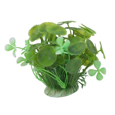 Unique Bargains Aquarium Fish Tank Ceramic Plastic Artificial Floating Plants Ornament Green