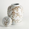 Plum & Post Province Empress Lidded Ginger Jar - Brown & White Ceramic - 2 of 4