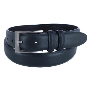 Toneka Men's Big & Tall Smooth Feather Edge Belt, 46, Black - 1 of 4