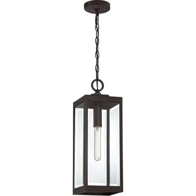Westover Transitional Western Bronze Mini Pendant with Clear Glass