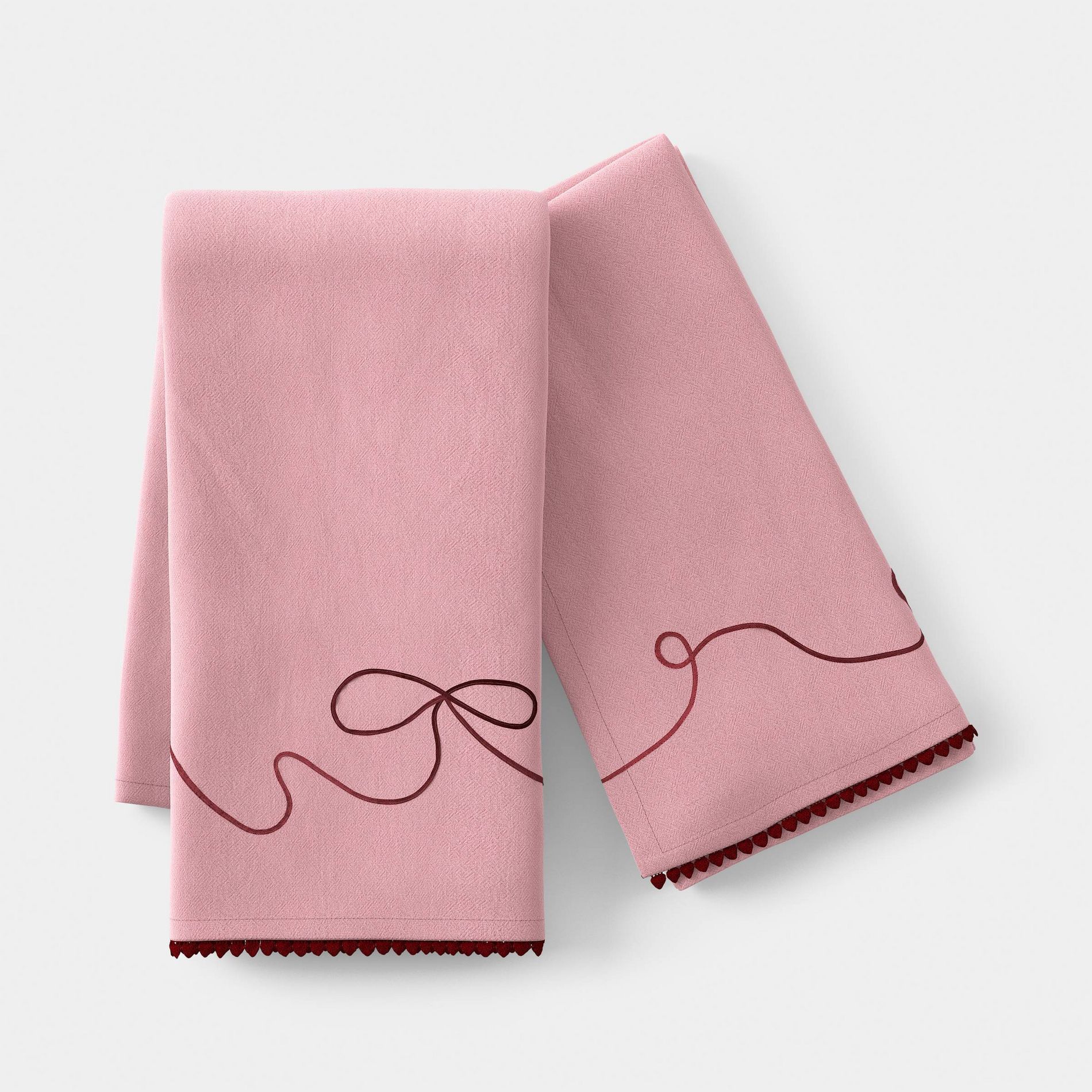 2pk Cotton Tea Towels Pink - Threshold™