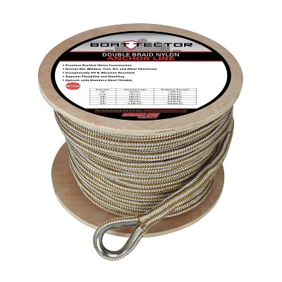  Extreme Max 3006.2273 BoatTector 5/8" x 200' Double Braid Anchor Line w/ Timble 