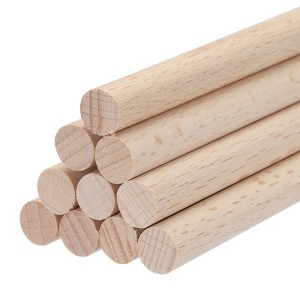 Unique Bargains Arts Crafts Garden Christmas Decoration Round Natural Wood Sticks 10 Pcs - 1 of 4