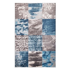 Patchwork Modern Eclectic Color Block Indoor Runner or Area Rug by Blue Nile Mills - 1 of 4