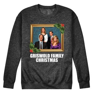Men's - National Lampoon - Christmas Vacation Griswold Family Portrait Graphic Fleece Sweatshirt - 1 of 4