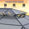 Aoxun 12'x20' Hardtop Gazebo with Polycarbonate Double Roof, Aluminum Frame, Curtains & Netting, for Patio, Garden, or Backyard - 4 of 4