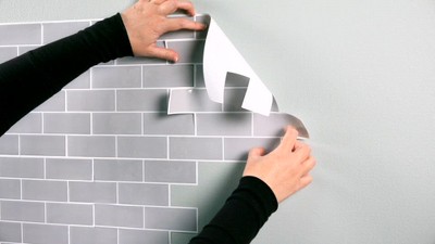 Blue Seaglass Vinyl Peel and Stick Subway Tile