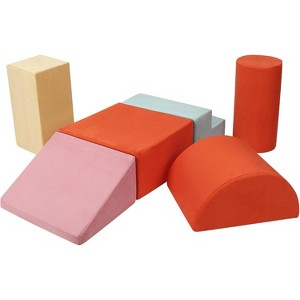 Foam Climbing Blocks for Toddlers - Soft Indoor Play Gym Set for Climbing, Crawling, and Sliding - Lightweight and Easy to Clean - 1 of 4