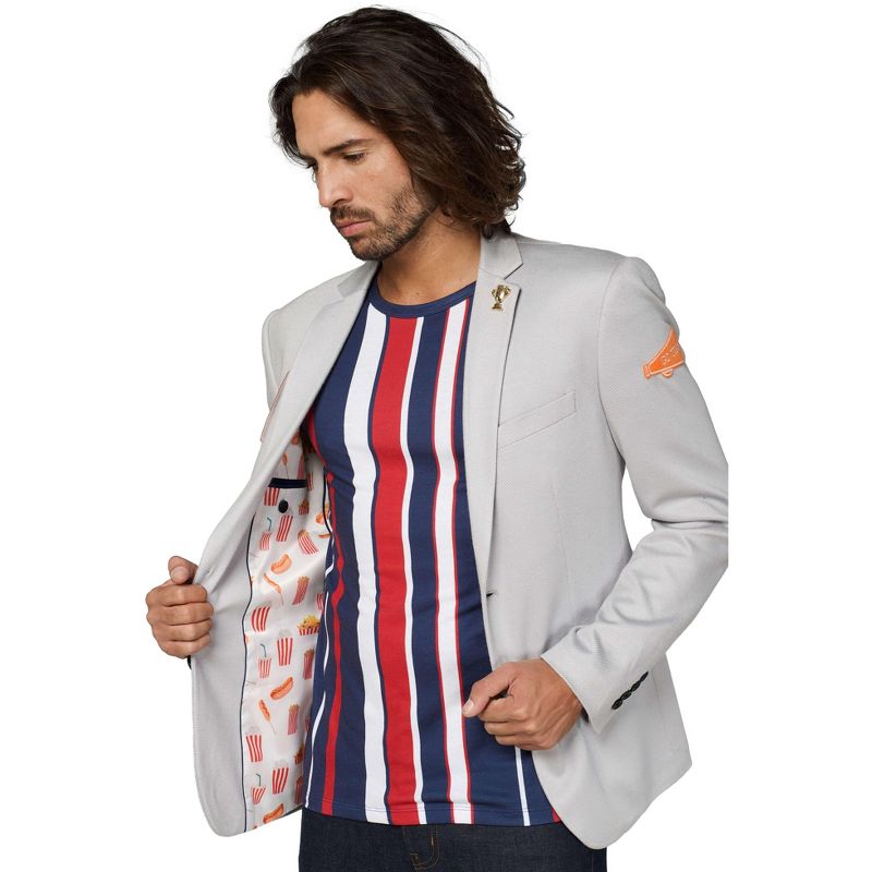 OppoSuits Deluxe Men's Blazer - Casual Printed Men's Jackets, 4 of 6