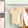Juvale 12 Pack Satin Padded Baby Hangers for Closet, Nursery, Baby Clothes, Pink Floral Design (9.5 In) - 2 of 4