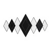 22" x 42" Bamboo Geometric Overlapping Diamond Wall Decor with Metal Wire Brown - Olivia & May: Indoor Modern Artwork, Carved Texture - 4 of 4