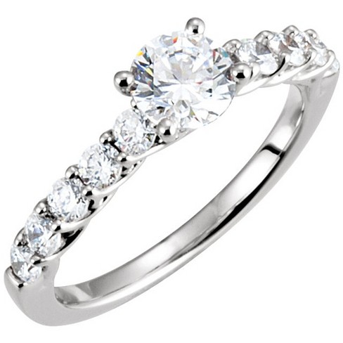 Pompeii3 1 1/4 Ct Diamond Woven Design Engagement Ring 14k White Gold ...