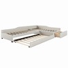 YOOCOZZ Upholstered Double Twin Size Daybed with Trundle and Drawer - 4 of 4