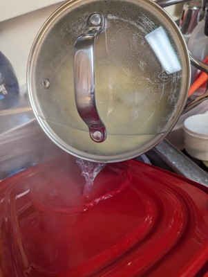 1.5qt Stainless Steel Sauce Pan With Straining Lid Silver - Figmint ...