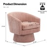 GustoWave Swivel Accent Chair with Armrest, Mid Century 360 Degree Swivel Barrel Chair , Chenille Double-layer Cushion - 3 of 4