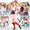 FATMOON Baseball Crossbody Purses for Women Mom Sport Small Baseball Shoulder Bag Vegan Leather Softball Handbags - 2 of 4